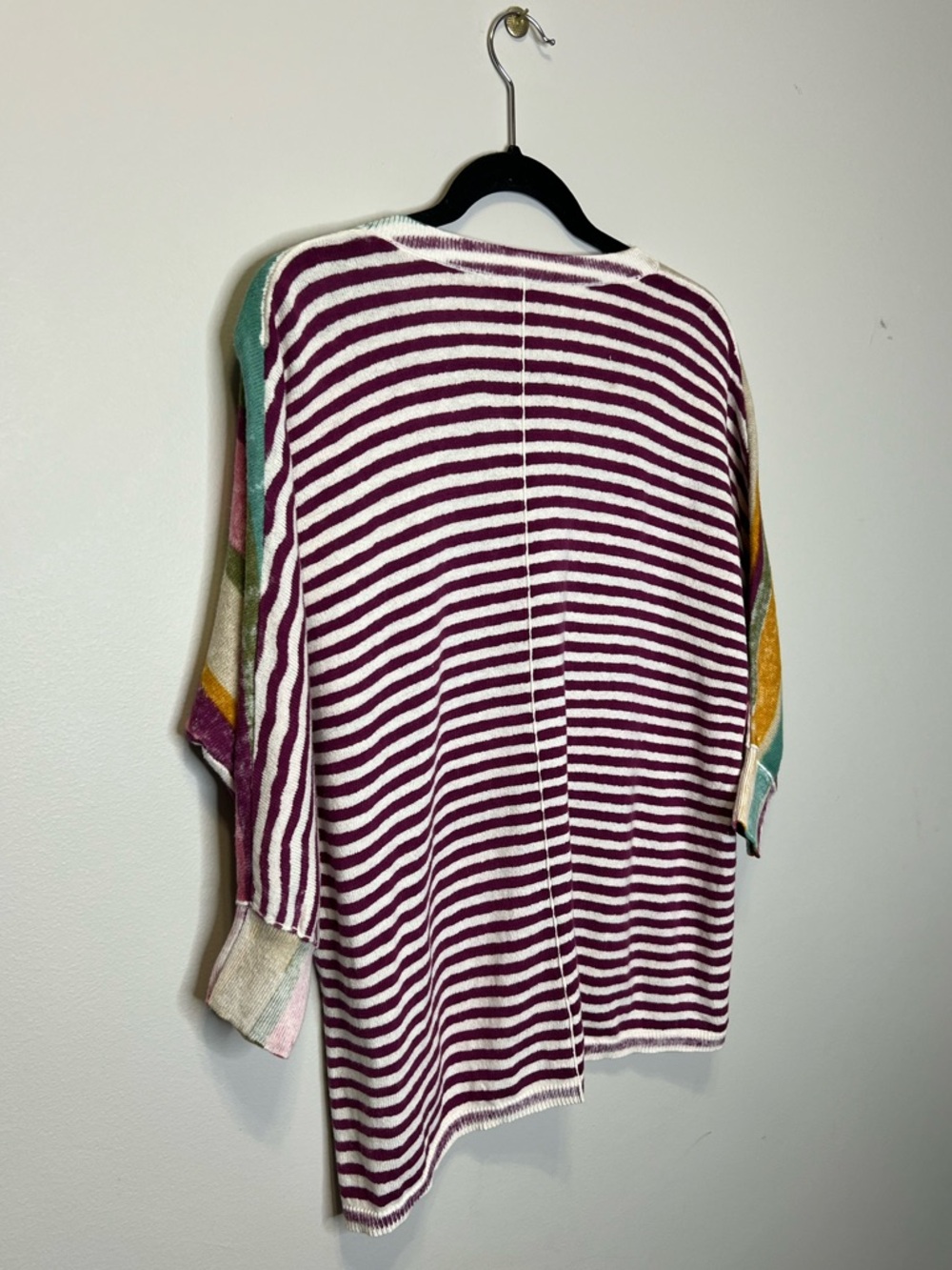 SUNDANCE Johanna 100% Cotton Multi Stripe sweater Top size Small - Picture 8 of 10
